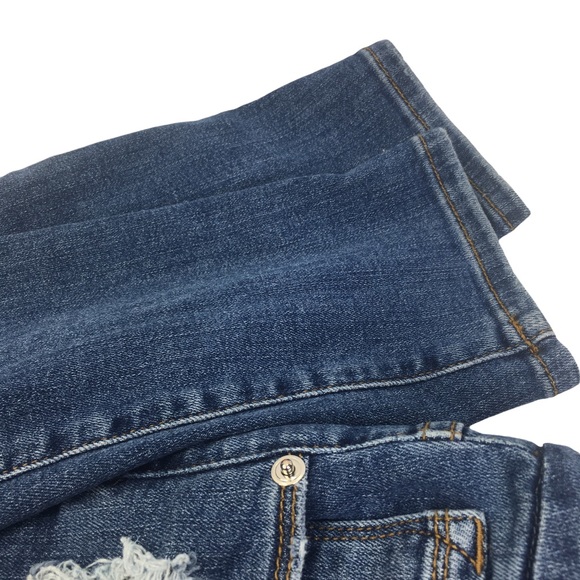 Good American Good Waist Distressed High Rise Jeans with Snake Pockets Size 8/29 - Picture 6 of 11